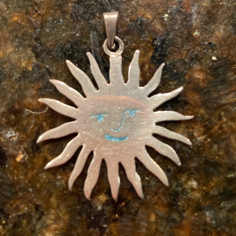 Sterling Silver Sun from Mexico Pendant